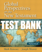 Test Bank For Global Perspectives on the New Testament 1st Edition All Chapters
