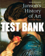 Test Bank For Janson's History of Art: The Western Tradition, Reissued Edition, Volume 2 8th Edition All Chapters