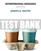Test Bank For Interpersonal Messages 4th Edition All Chapters