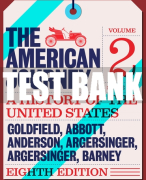 Test Bank For American Journey, The: A History of the United States Since 1865, Volume 2 8th Edition All Chapters