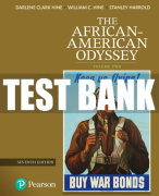 Test Bank For African-American Odyssey, The, Volume 2 7th Edition All Chapters