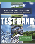 Test Bank For Basic Environmental Technology: Water Supply, Waste Management, and Pollution Control 6th Edition All Chapters