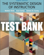 Test Bank For Systematic Design of Instruction, The 8th Edition All Chapters