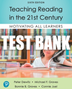 Test Bank For Teaching Reading in the 21st Century: Motivating All Learners 6th Edition All Chapters