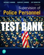 Test Bank For Supervision of Police Personnel 9th Edition All Chapters