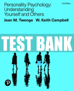 Test Bank For Personality Psychology: Understanding Yourself and Others 2nd Edition All Chapters