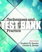 Test Bank For Techniques and Guidelines for Social Work Practice 10th Edition All Chapters