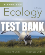 Test Bank For Elements of Ecology 9th Edition All Chapters