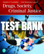 Test Bank For Drugs, Society and Criminal Justice 5th Edition All Chapters