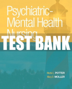 Test Bank For Psychiatric-Mental Health Nursing: From Suffering to Hope 1st Edition All Chapters