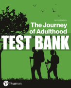 Test Bank For Journey of Adulthood 9th Edition All Chapters