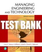 Test Bank For Managing Engineering and Technology 7th Edition All Chapters