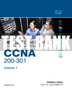 Test Bank For CCNA 200-301 Official Cert Guide, Volume 1 1st Edition All Chapters