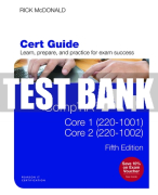 Test Bank For CompTIA A+ Core 1 (220-1001) and Core 2 (220-1002) Cert Guide 5th Edition All Chapters