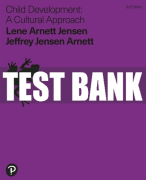 Test Bank For Child Development: A Cultural Approach 3rd Edition All Chapters
