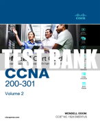 Test Bank For CCNA 200-301 Official Cert Guide, Volume 2 1st Edition All Chapters
