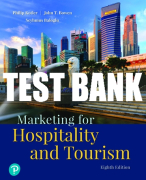 Test Bank For Marketing for Hospitality and Tourism 8th Edition All Chapters