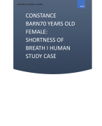 CONSTANCE BARN I HUMAN STUDY CASE:SHORTNESS OF BREATH[ A 70 YEAR OLD FEMALE ]