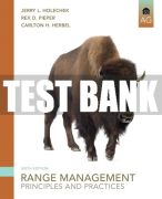 Test Bank For Range Management: Principles and Practices 6th Edition All Chapters