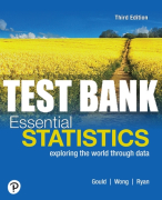 Test Bank For Essential Statistics 3rd Edition All Chapters