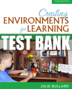 Test Bank For Creating Environments for Learning: Birth to Age Eight 3rd Edition All Chapters