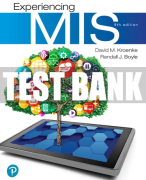Test Bank For Experiencing MIS 9th Edition All Chapters