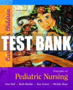 Test Bank For Principles of Pediatric Nursing: Caring for Children 7th Edition All Chapters