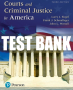 Test Bank For Courts and Criminal Justice in America 3rd Edition All Chapters