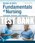 Test Bank For Kozier & Erb's Fundamentals of Nursing: Concepts, Process and Practice 11th Edition All Chapters