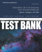 Test Bank For Theories of Counseling and Psychotherapy: Systems, Strategies, and Skills 5th Edition All Chapters