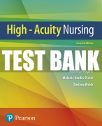 Test Bank For High-Acuity Nursing 7th Edition All Chapters