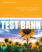 Test Bank For Counseling Children and Adolescents 1st Edition All Chapters