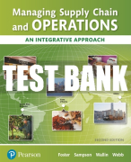 Test Bank For Managing Supply Chain and Operations: An Integrative Approach 2nd Edition All Chapters