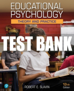 Test Bank For Educational Psychology: Theory and Practice 13th Edition All Chapters