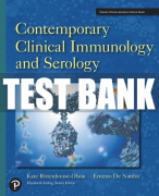 Test Bank For Contemporary Clinical Immunology and Serology 1st Edition All Chapters