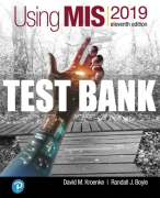 Test Bank For Using MIS 11th Edition All Chapters
