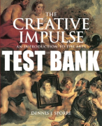 Test Bank For Creative Impulse: An Introduction to the Arts 8th Edition All Chapters