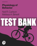 Test Bank For Physiology of Behavior 13th Edition All Chapters
