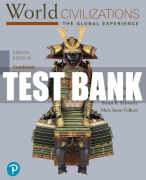 Test Bank For World Civilizations: The Global Experience, Combined Volume 8th Edition All Chapters