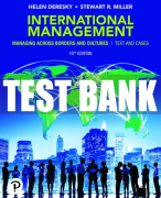 Test Bank For International Management: Managing Across Borders and Cultures, Text and Cases 10th Edition All Chapters