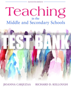 Test Bank For Teaching in the Middle and Secondary Schools 11th Edition All Chapters