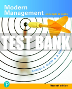 Test Bank For Modern Management: Concepts and Skills 15th Edition All Chapters