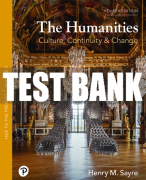 Test Bank For Humanities, The: Culture, Continuity, and Change, Volume 2 4th Edition All Chapters