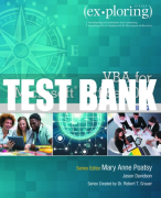 Test Bank For Exploring VBA for Microsoft Office 2016 Brief 1st Edition All Chapters