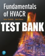 Test Bank For Fundamentals of HVACR 4th Edition All Chapters
