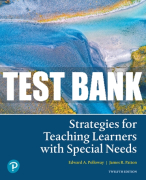 Test Bank For Strategies for Teaching Learners with Special Needs 12th Edition All Chapters