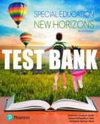 Test Bank For Introduction to Contemporary Special Education: New Horizons 2nd Edition All Chapters