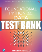 Test Bank For Foundational Python for Data Science 1st Edition All Chapters