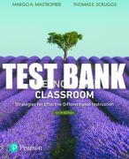 Test Bank For Inclusive Classroom, The: Strategies for Effective Differentiated Instruction 6th Edition All Chapters