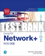 Test Bank For CompTIA Network+ N10-008 Cert Guide 1st Edition All Chapters